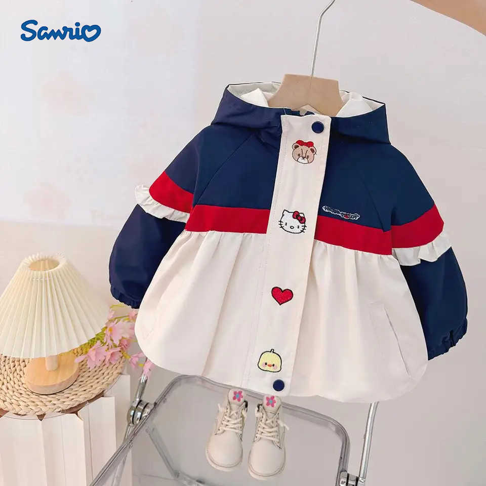 Sanrio Baby Girl Hello Kitty 2025 Autumn New Sweet Cartoon Jacket Childrens Sweet Jacket Kids Parka Coat Childrens Clothing H251120-image-1085365488