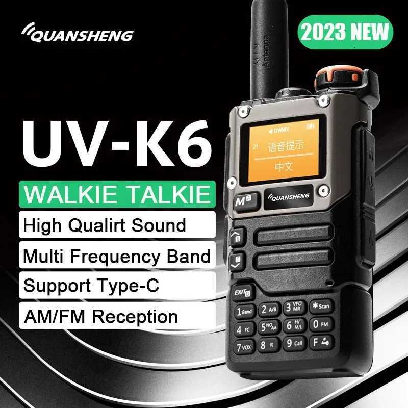 Quansheng UV-K6 Walkie Talkie 5W Air Band Ra Tyep C Charge UHF VHF DTMF FM Scrambler NOAA Wireless Frequency Two Way CB Ra C251120-image-1085439990
