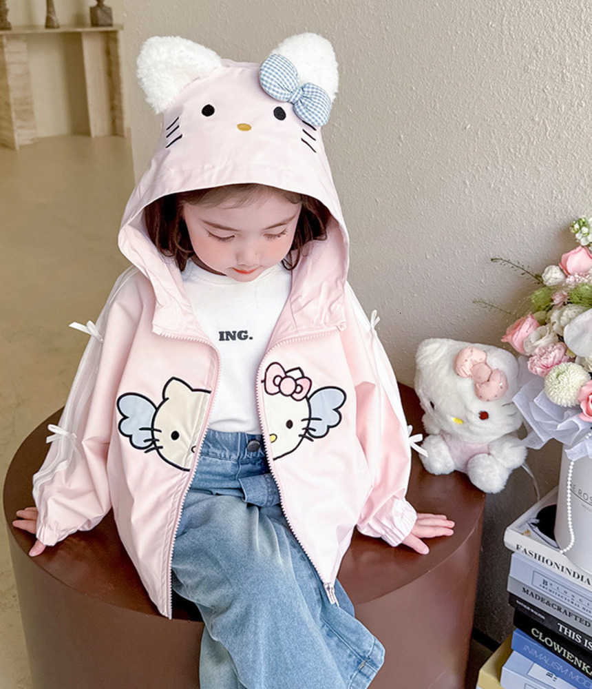 Sanrio Hello Kitty Student Cute Cartoon Long Sleeve Jacket Children Comfortable Warm Windbreaker Sportswear Gift for Kids H251120-image-1085365633