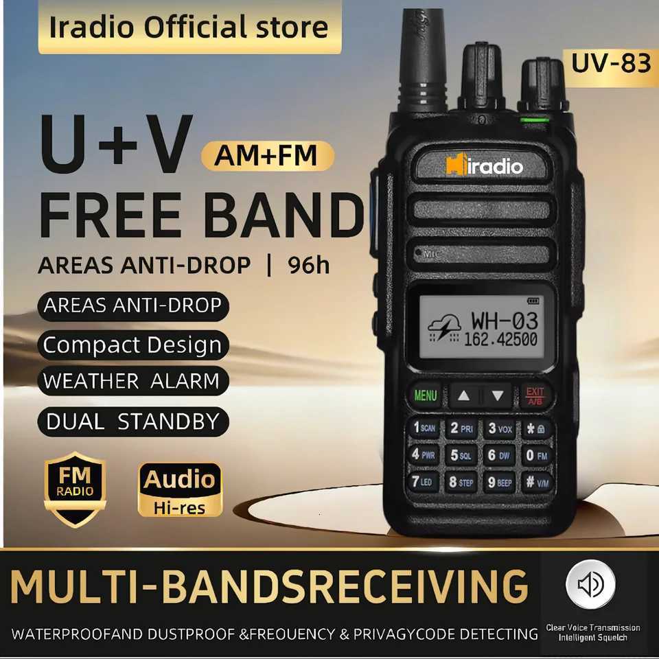 Ira UV-83 Air Band 3500Mah Battery UHF400-520MHz VHF136-174MHz Camping Walkie Talkies De Largo Alcance Vox Ham Two-way Ra C251120-image-1085439945