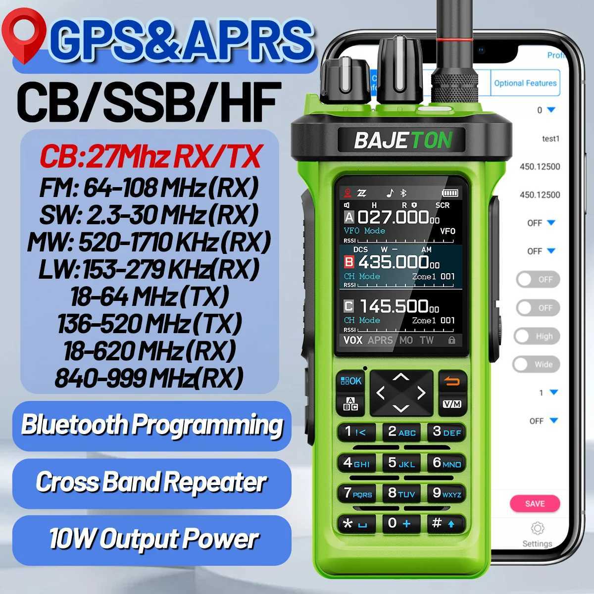 BAJETON BJ-9000 GPS APRS Walkie Talkies 10W CB/SSB/RX/HF CB 27Mhz Programming Long Range For RT-950PRO RT-950 Ra C251120-image-1085440034