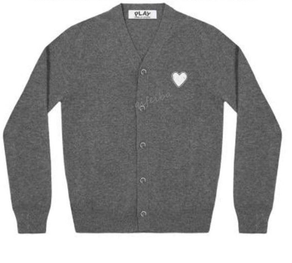 PLAY Mens Sweater Designer Red Heart Fashion Embroidered Casual Hoodie Cotton Printed Loose Sleeve Mens Top Asian Oversize S-3XL Man Sweater