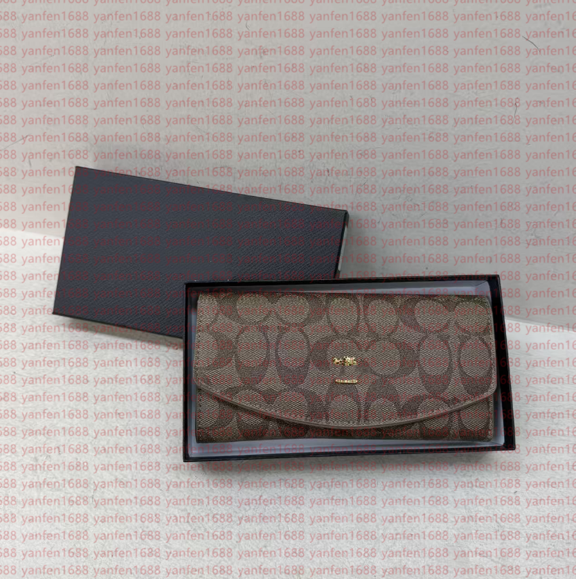 Pink sugao wallet clutch bag card bag coin purse high quality luxury fashion designer letter and flower prined pu leather wallet with box shopping b