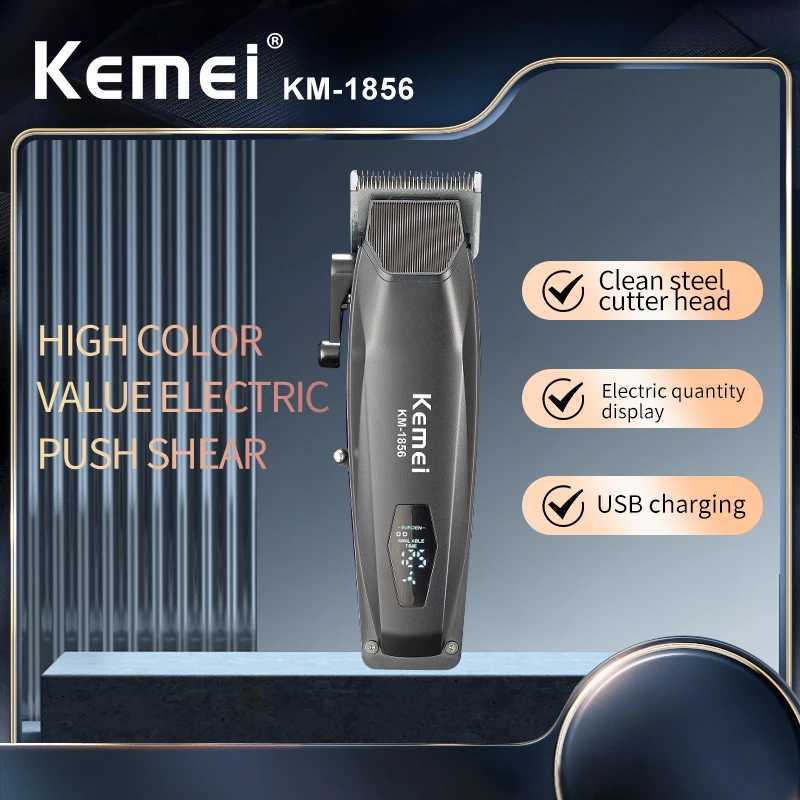 KEMEI Electric Rechargeable Best Hair Trimmer Professional Cordless Barber Hair Clipper Trimmer KM-1856T251120-image-1085394914