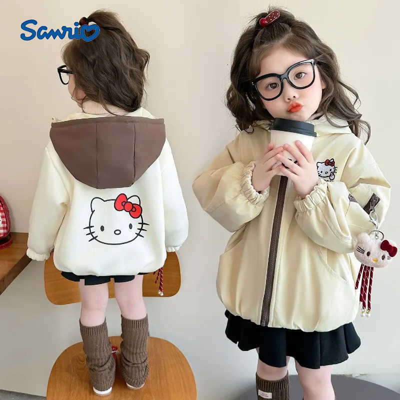 Sanrio Kawaii Hello Kitty Children Cute Cartoon Comfortable Warm Jacket Windproof Clothes Sportswear Christmas Gifts for Kids H251120-image-1085365896