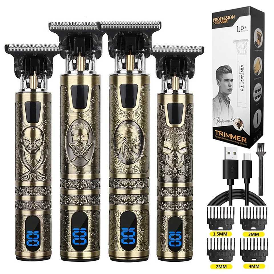 Professional Mens Electric Hair Clipper with LCD Display USB Rechargeable for Faded Haircuts Barber-Grade TrimmerT251120-image-1085395448