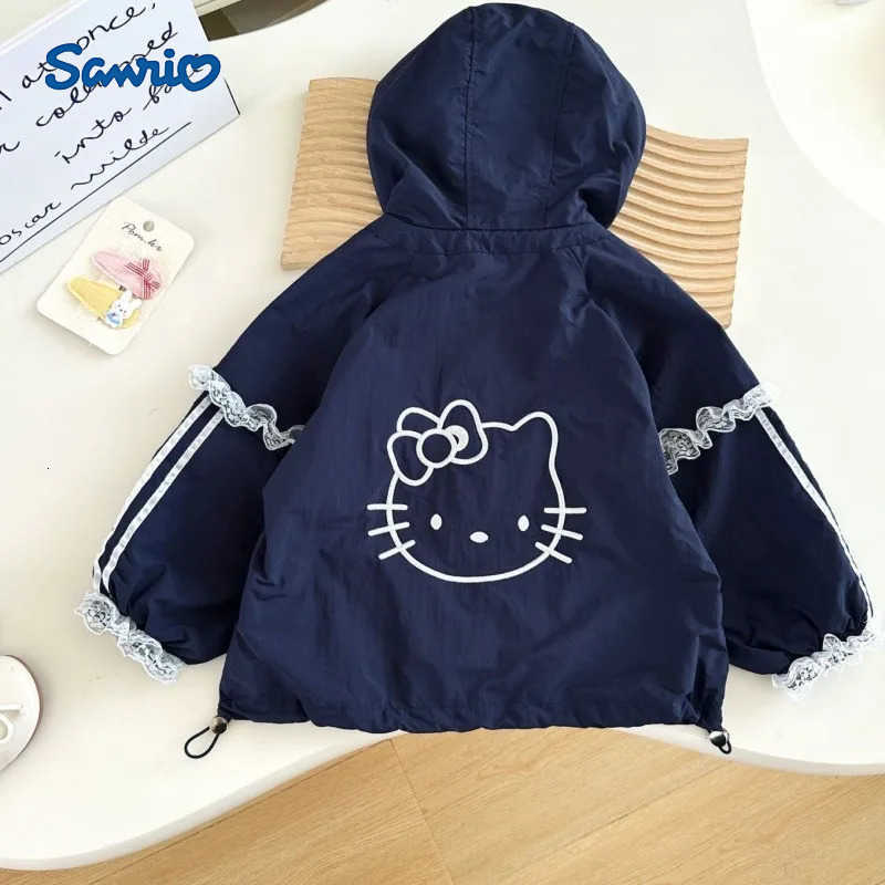 Sanrio Kawaii Hello Kitty Student Cute Cartoon Long Sleeve Jacket Children Comfortable Sportswear Windbreaker Gift for Kids H251120-image-1085365523