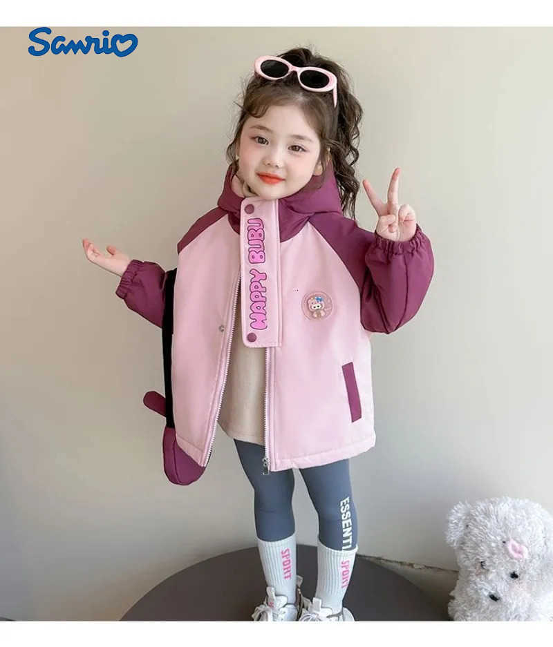 Sanrio Girly Heart My Melody Anime Kawaii Ins Fashion Fleece Jacket Autumn Winter Cute Thickened Clothes Gifts Toys for Kids H251120-image-1085365671