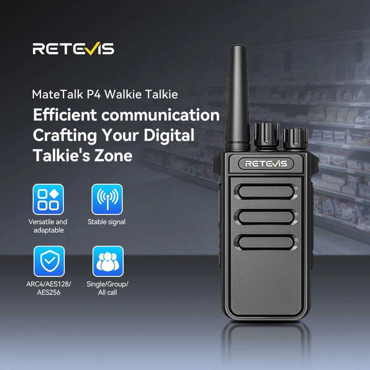 Retevis P4 P64 walkie talkie UHF DMR two way ra Emergency CmunicationType-C Ra for Camping Ham Ra Digital Portable C251120-image-1085438424