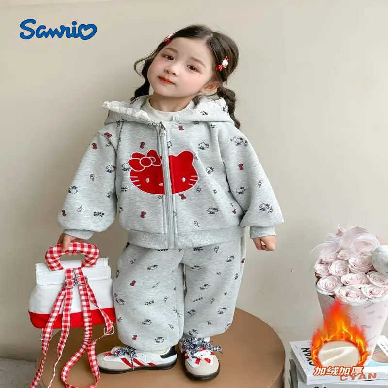 Sanrio Kawaii Y2k Anime Childrens Clothing Hello Kitty Kids Clothes Girl Jackets Boys Korean Maternity Coat Huntrix Saja Sets H251120-image-1085365208