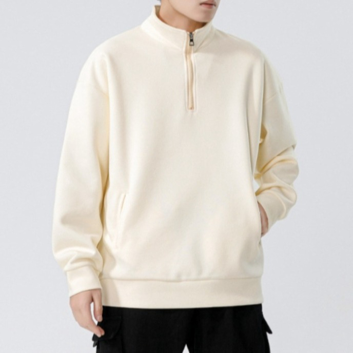 112 Turtleneck Sweatshirt for Men Autumn and Winter Thickened Loose Trendy Solid Color Casual