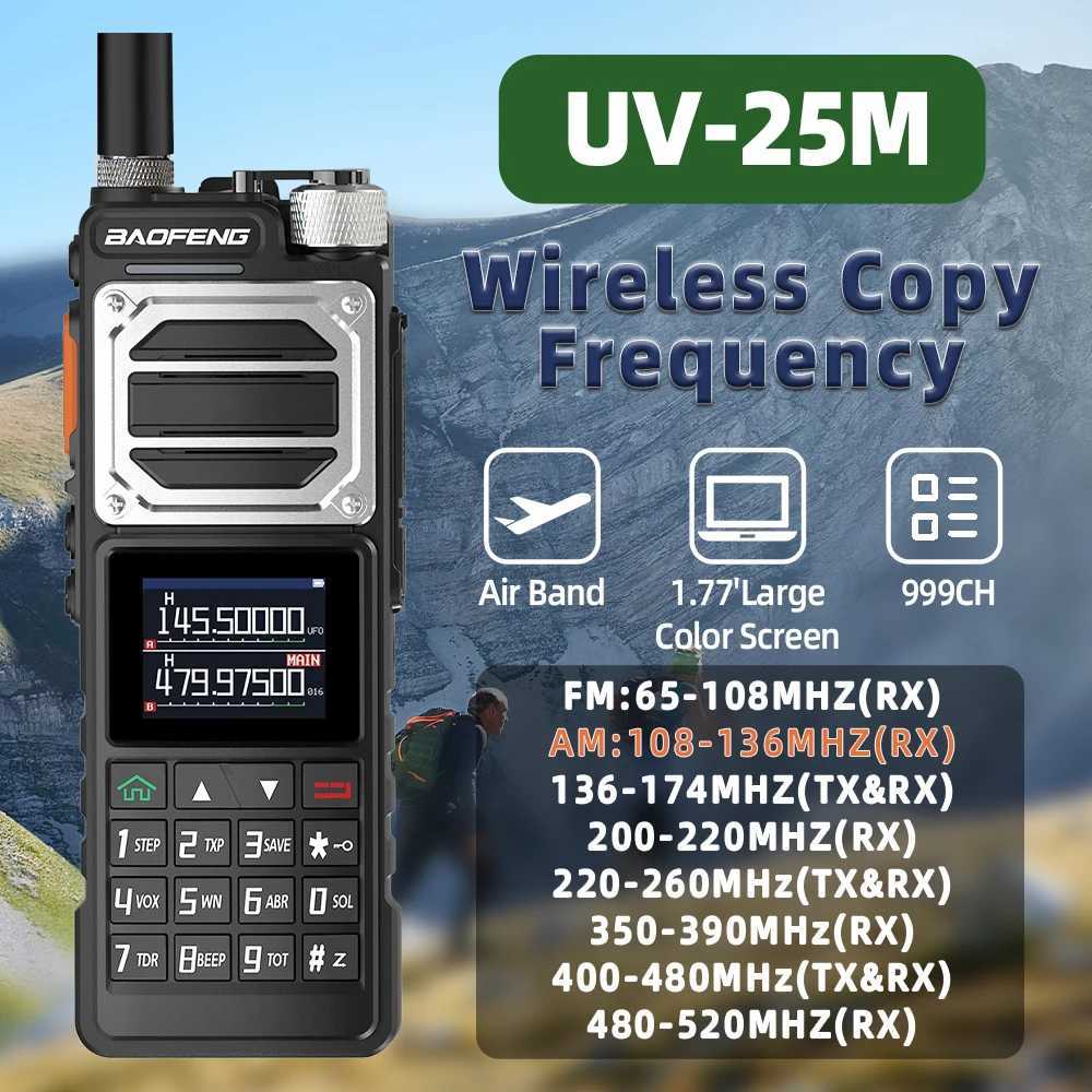 1PC Baofeng UV-25M Two Way Ra 10W Walkie Talky Long Range Type-C Charging AM FM NOAA Transmitter Handheld Wireless Woki Toki C251120-image-1085439727