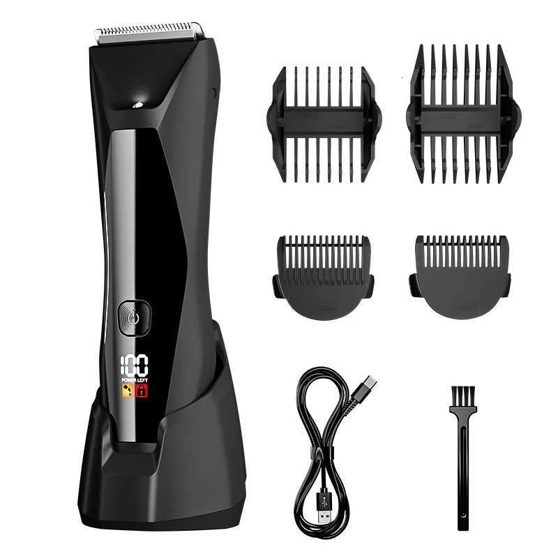 Sejoy Men WetDry with LCD Display Rechargeable Haircut Machine Charging Base Hair Trimmer Intimate Hair ClipperT251120-image-1085396631