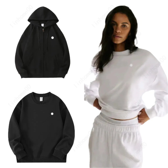 5a sale top Women Yoga Hoodies Perfectly Oversized Sweatshirts 3D Logo Sweater Loose Long Sleeve short sleeves Crop Fitness Workout Crew Neck Blo-image-1086493263