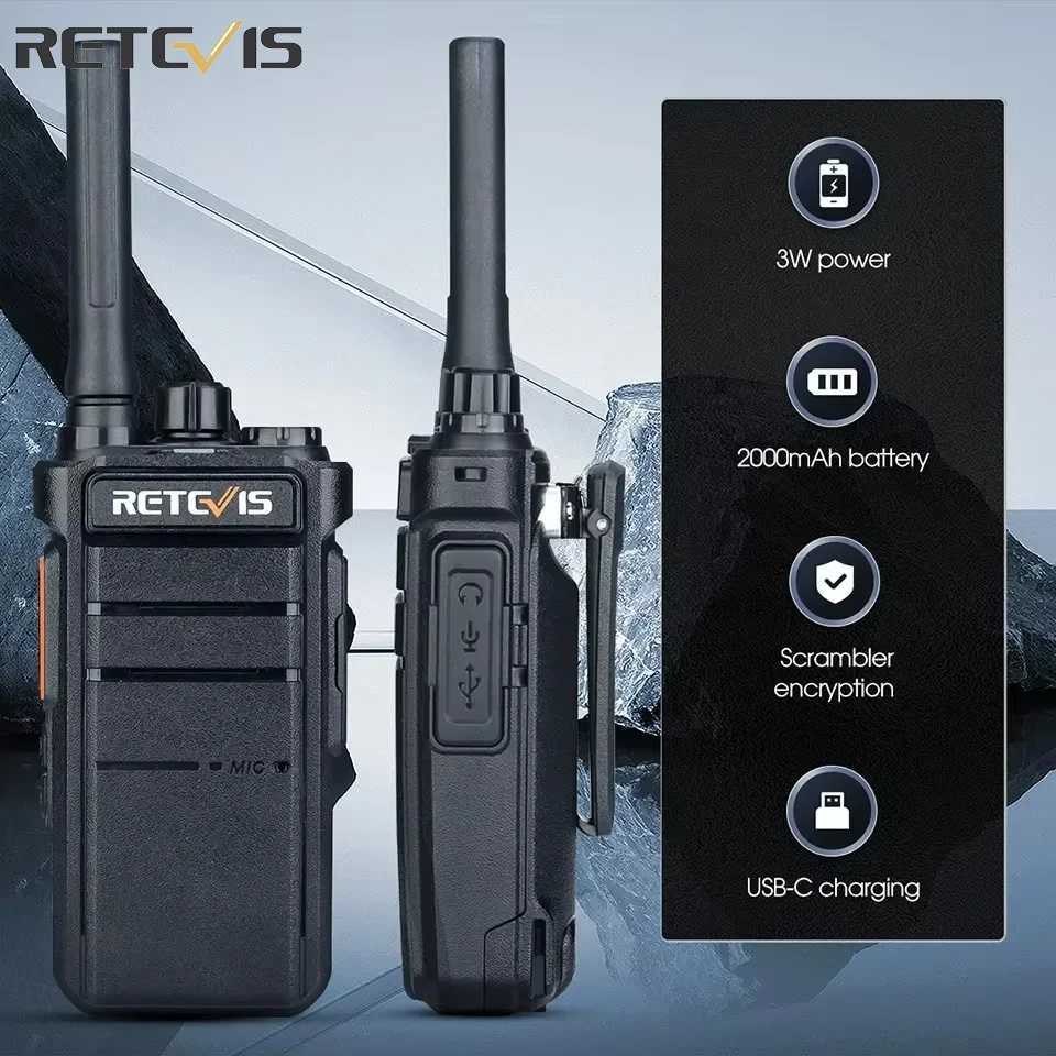 Retevis RB626 Walkie Talkie Powerf 3W Long Range USB C Charging 2000mAh Battery Scrambler Encryption Two Way Ra for Hunting C251120-image-1085438497