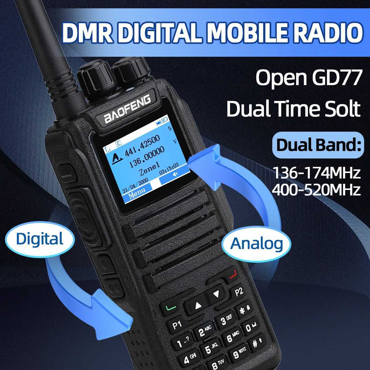 Baofeng DMR DM-1701 Digital Ra Walkie Talkie Dual Mode Analog Open GD77 Dual Time Slot Tier 12 Ham Two Way Ra C251120-image-1085438428