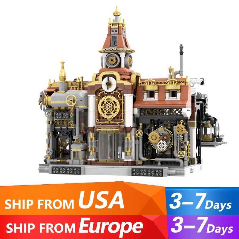 2788PCS MOC Steampunk Railway Station Large Building Blocks Mechanical Train Station Model Desktop Decoration DIY Toys Kids Gift C251204-image-1087261923