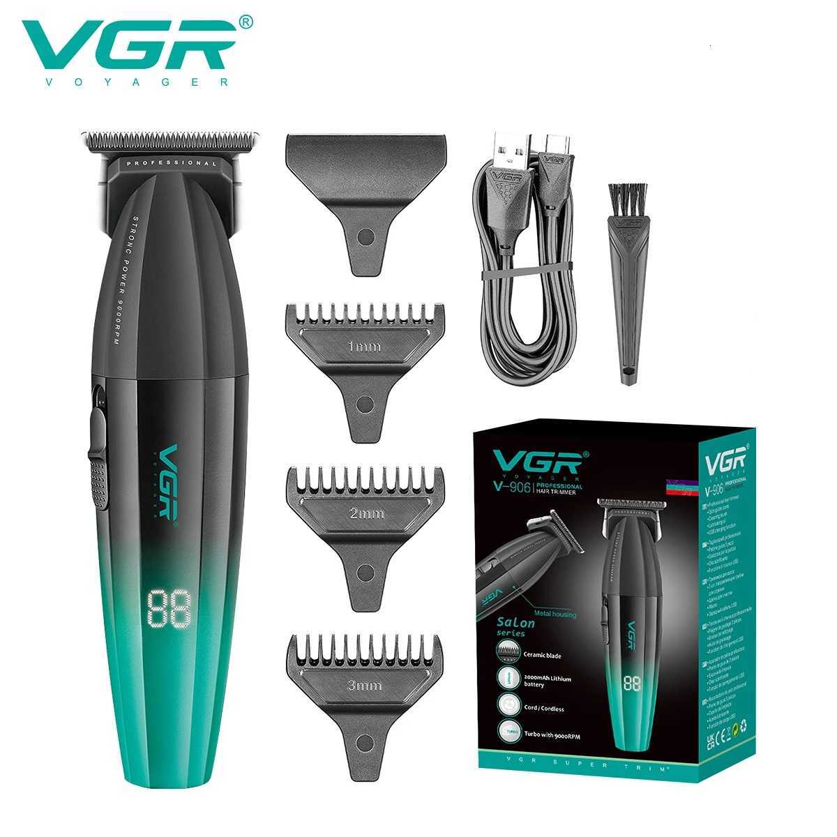 VGR Hair Clipper Cordless Hair Trimmer Professional Hair Cutting Machine Electric Clipper 9000 RPM Metal Clipper for Men V-906T251120-image-1085395775