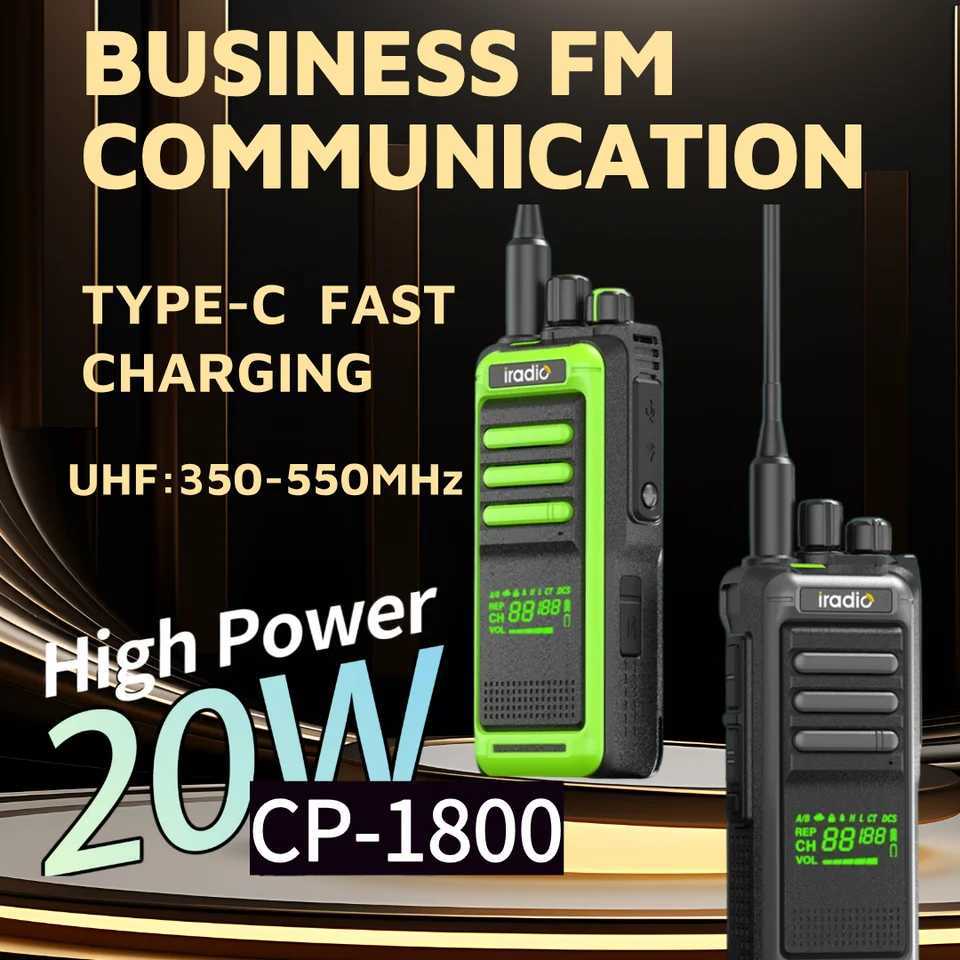 Ira CP-1800 Walkie Talkie 20W 99CH Type-C HIDDEN DISPLAY SN TOT CTCSS DCS VOX Monitor Scrambler Scanning Definable C251120-image-1085439445