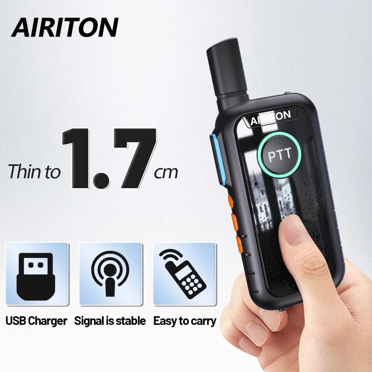 AIRITON AI-T3 tra-Thin Walkie Talkie 17cm Easy Carry Pocket Ra Accept USB Charging Long Range Fall Resistant Ham Ra C251120-image-1085439991