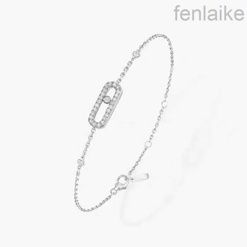 Jewelrys Me Sliding bracelet Designer bracelet for womens gift Flexible Classic one diamond bracelets Mes with gift box top quality V-gold 18k messi