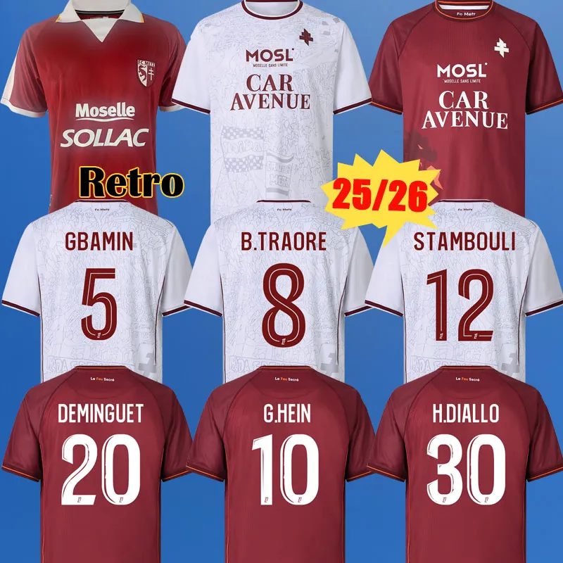 25 26 FC METZ Soccer Jerseys G.HEIN Vintage 2025 2026 GBAMIN METZ B.TRAORE ABUASHVILI ALPHA STAMBOULI maillot de foot football shirts H.DIALLO AS-image-892113783