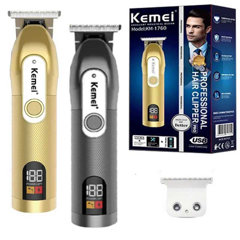 Kemei 1760 Cordless Professional Hair Clipper For Men Grooming Beard Hair Trimmer Electric Edge Hair Cut Machine RechargeableT251120-image-1085395969