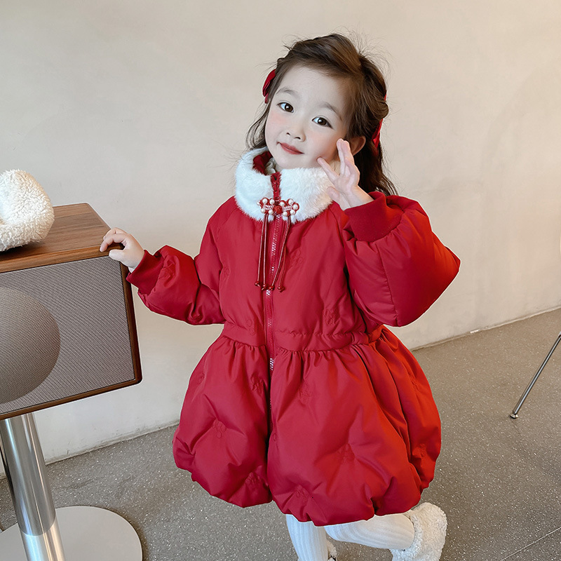 Girls Winter Cotton Jacket 2025 New Stylish Winter Baby Cotton Coat Down Cotton Jacket Childrens Padded Jacket 241118-image-1033492892