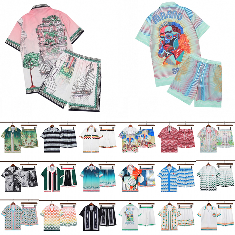 T-shirt homme créateur ensemble chemise de qualité supérieure short style hawaïen costume mode motif lettre tailles M à 3XL