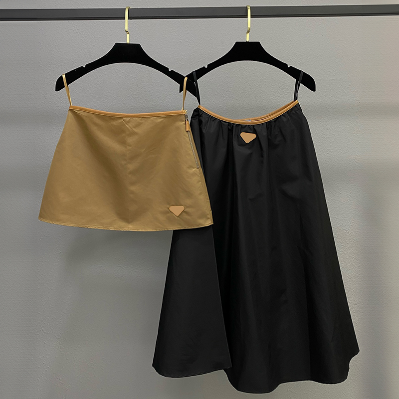 Skirts Designer Full edge leather waist black slimming temperament half skirt for women-image-1054433087