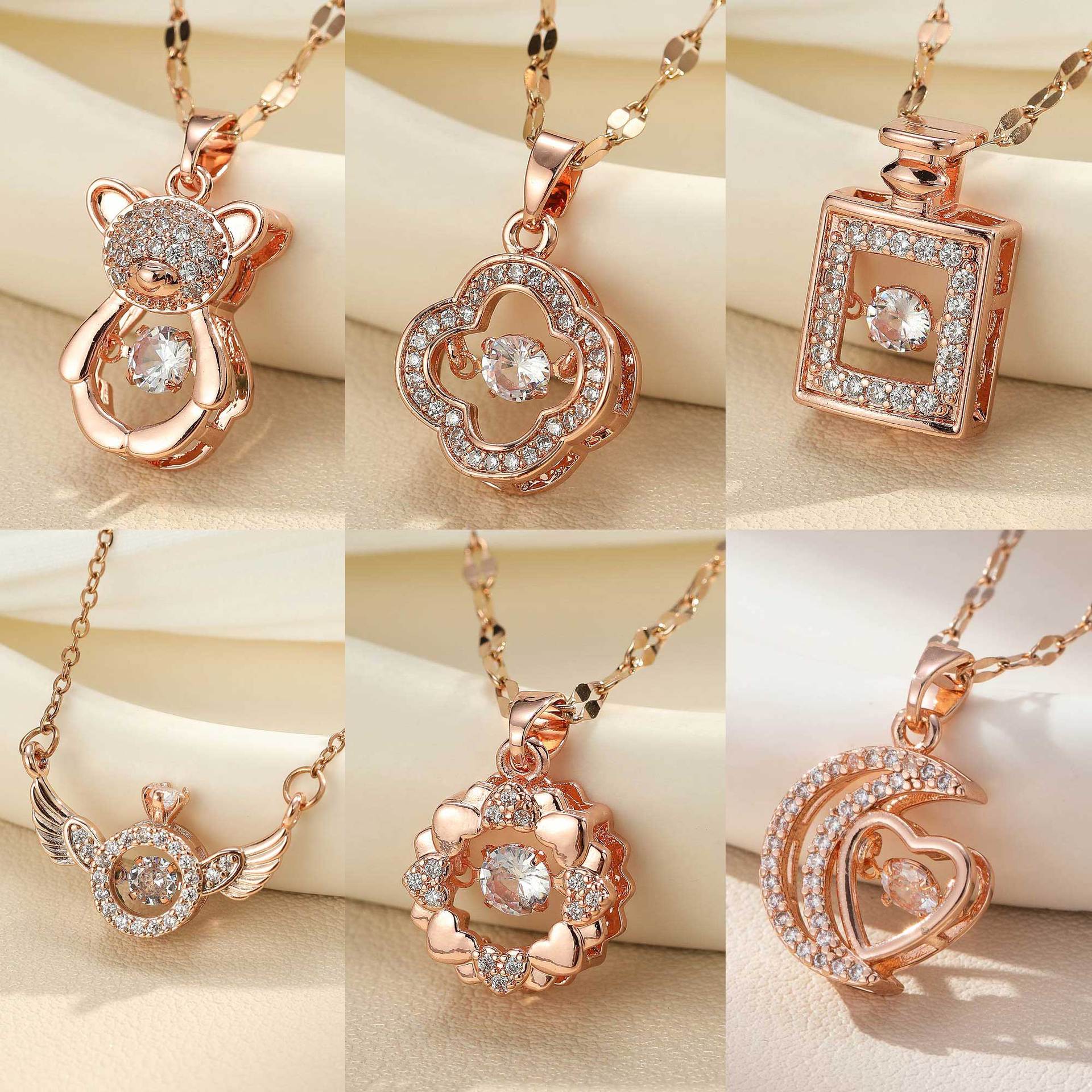 Nouveau collier de lune élégant pour femmes, polyvalent et facile à assortir collier Y2K pour hommes chaîne moissanite collier de créateur bijoux