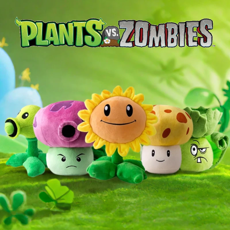 Plants vs Zombies 2 Sunflower Peashooter Coconut Plush Doll Toy Pillow Toy Figures Soft Large Zombie Pillow Kid Christmas Gifts-image-1054455360