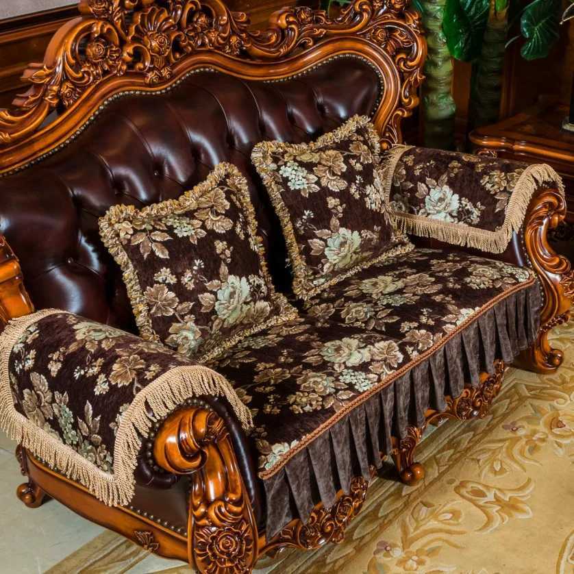 Jacquard Fabric Sofa Cover European Luxury Non-slip Sofa Cushion Living Room 2 and 3 Seats Sofa Covers Home Decoration Slipcover C251121-image-1085581534