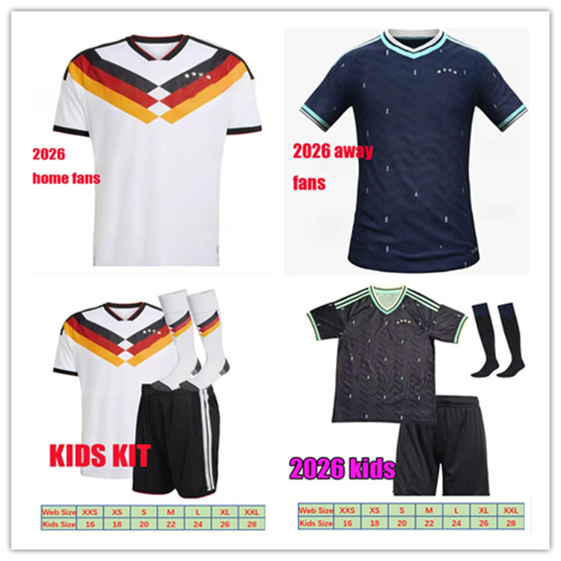 26 27 Kroos away soccer jerseys 2026 MUSIALA HAVERTZ KIMMICH FULLKRUG GUNDOGAN SANE football shirt children NEUER national team Football set-image-980873015
