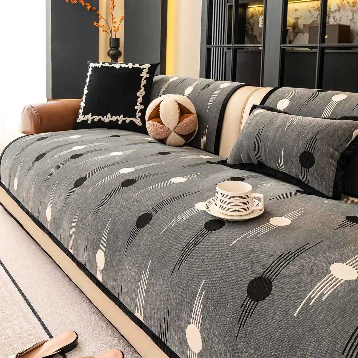 Luxury Soft Sofa Cover for Living Room Non-Slip Solid Thick Sofa Cushion Mat Simple Style Plush Sofa Towel Home Couch Decor C251121-image-1085580928