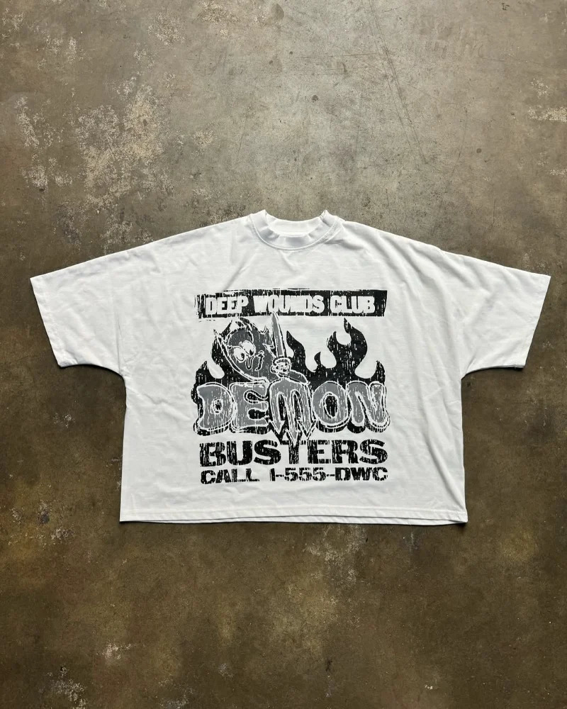 Y2k loose mens short sleeved shirt for summer retro American Alphabet print trend street oversized Tshirt 250418