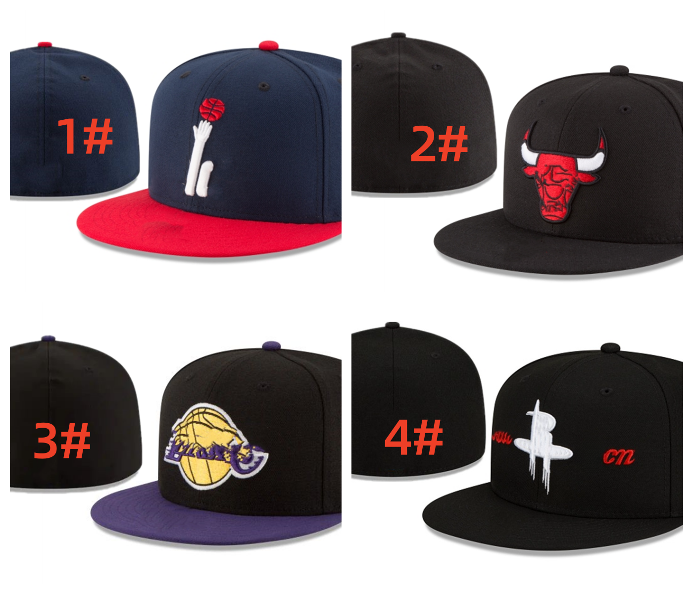 Toutes les casquettes de baseball de l'équipe Chapeaux de créateurs Chapeaux de baseball de mode classique unisexe ballon ajusté football basket-