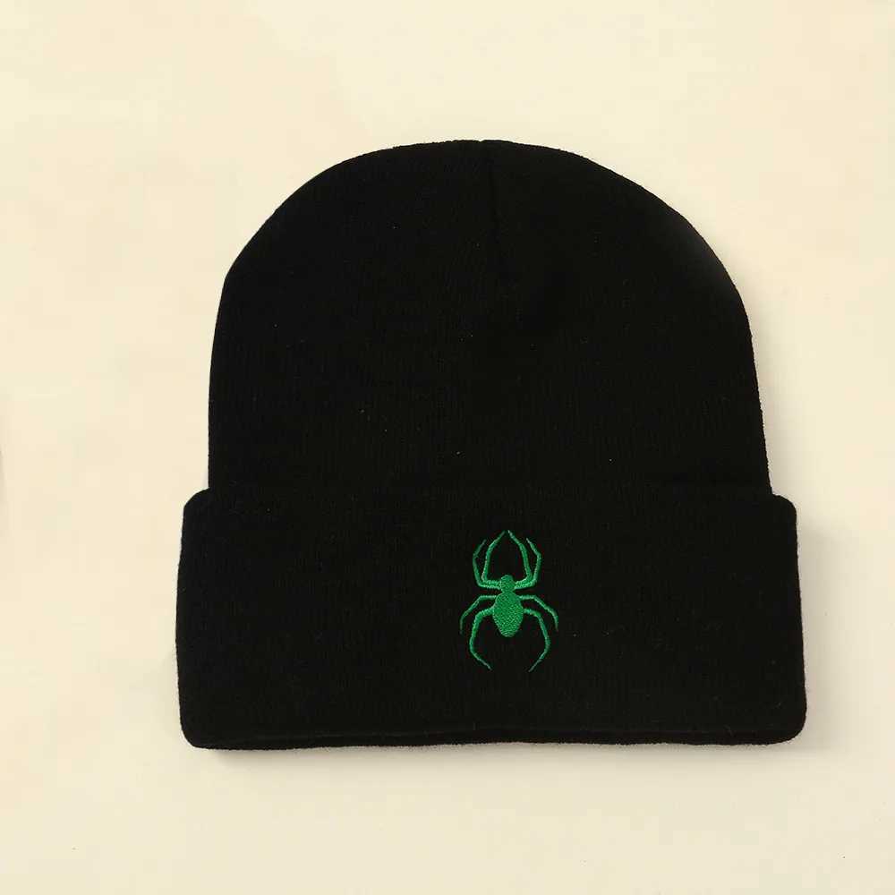 Best selling Bean Spider Embroidery Knitted Wool for Men Womens Autumn and Winter Warmth Cold Weather Hat H251217 AA