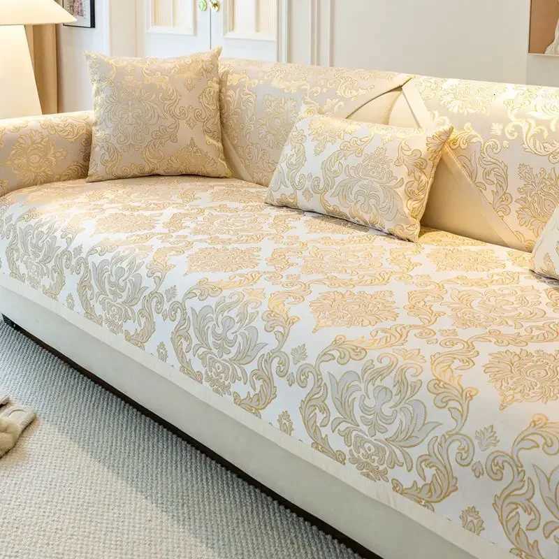 Fashion Jacquard High Grade Chenille Sofa Cover Luxury Embroidery Sofa Towel Chinese Anti-slip Couch Covers for Living Room C251121-image-1085581020