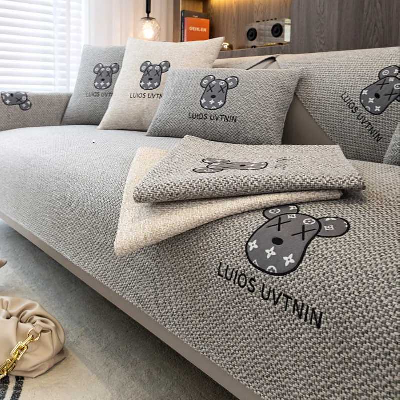 Modern Simple Sofa Cover Universal Slip-Resistant Sofa Mat 2025 New Eco-Friendly Cotton Linen Sofa Cushion All-Inclusive Set C251121-image-1085580462