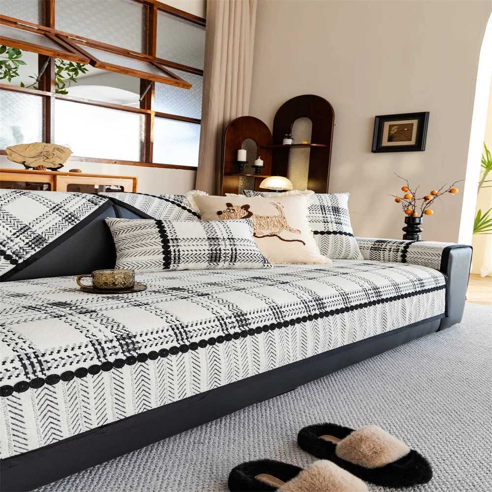 Sofa Cushion Four Seasons Universal Cover Cloth Non-Slip Cushion Light Luxury Sofa Cover Towel C251121-image-1085582526