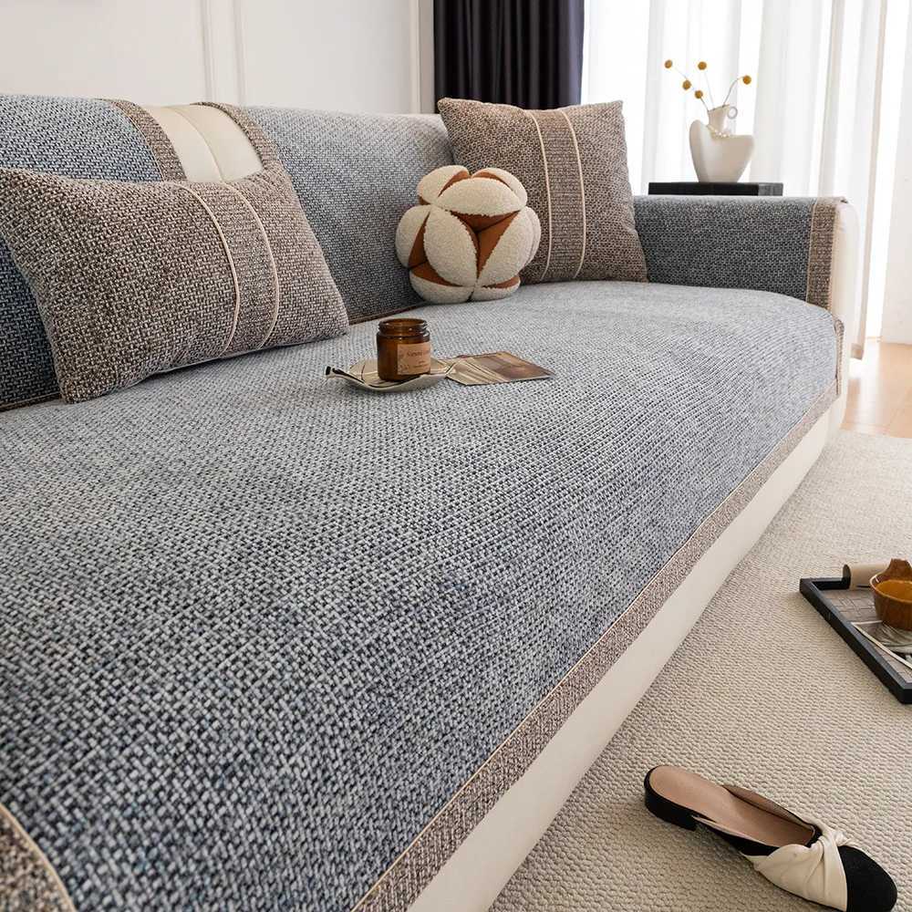 Cotton and Linen Sofa Towel Solid Color Sofa Mat Four Seasons Universal Sofas Pad for Living Room Anti-Slip Couch Cushion Luxury C251121-image-1085581049