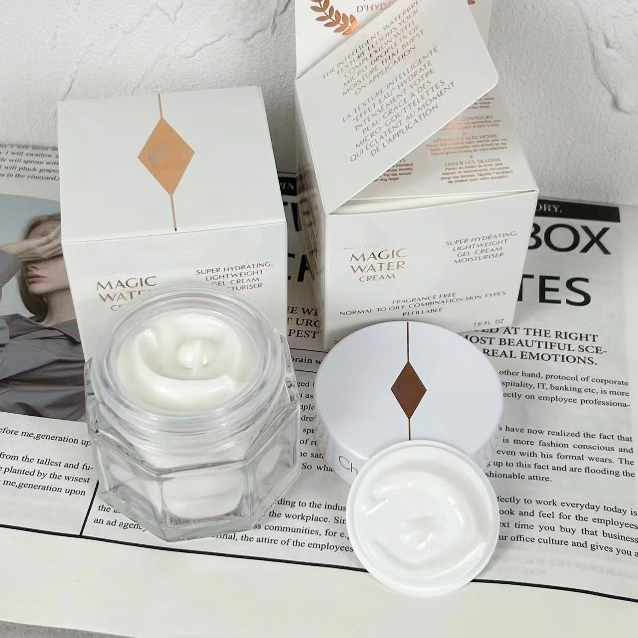 Magic Water Cream Right Version Smell Good Designer face Cream 50ml For Face Neck With Honey Lifting Skin Care Moisturizing Facial Serum Body Ski-image-758848407