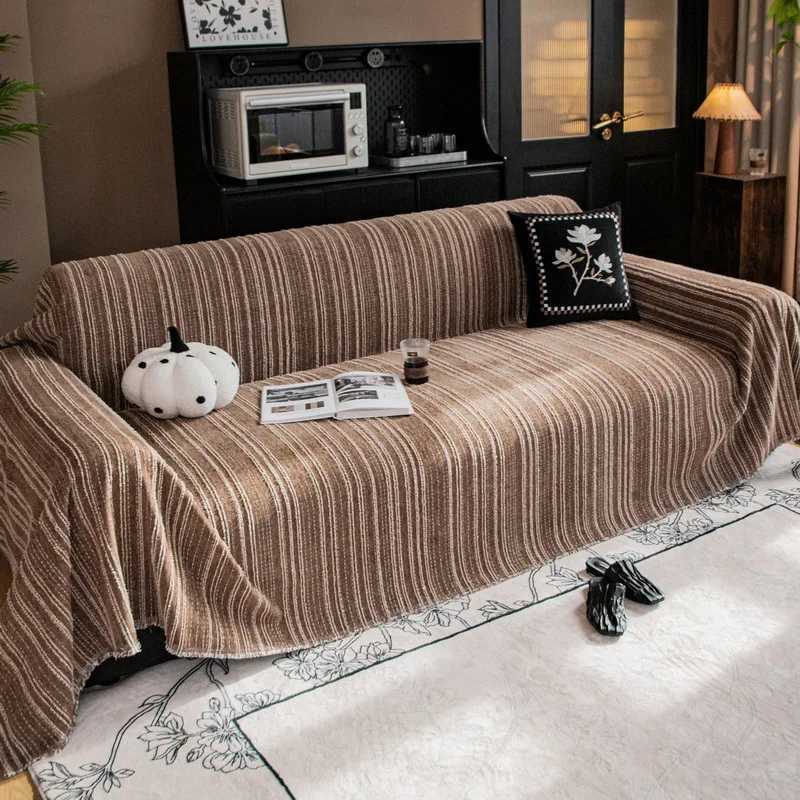 Nordic Modern Minimalist Light Luxury Thicken Chenille Twill Non-Slip Sofa Pad - All-Season Couch Cushion Cover for Living Room C251121-image-1085581330