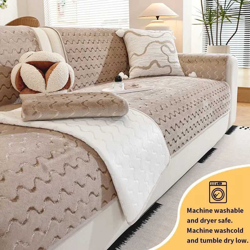 1PC-Light Luxury Autumn/Winter Sofa Mat New Thick Anti slip Plush Sofa Cover Cloth Anti Cat Scratch Living Room Sofa Mat C251121-image-1085580977