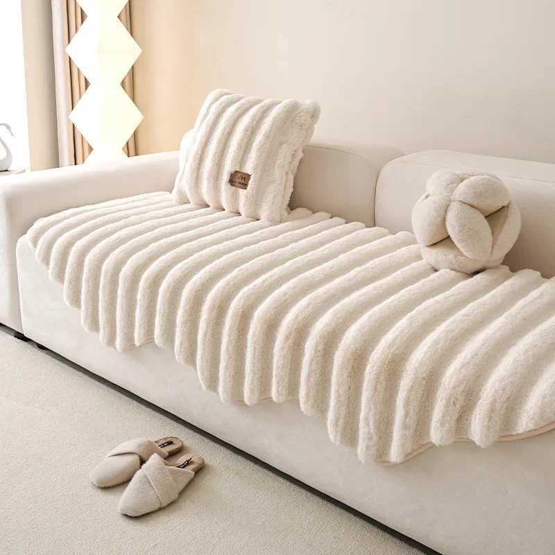 Modern Irregular Shaped Soft Sofa Towel Solid Color Luxury Sofa Covers Living Room All Season Universal Anti-slip Couch Covers C251121-image-1085581412