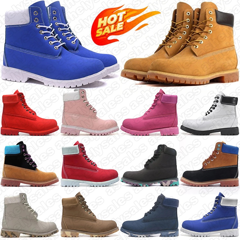with box designer tims boots womens mens soccer cleats autumn winter Boots cowboy cowgirl botte bottes martin hunters rain boot men women snow booti