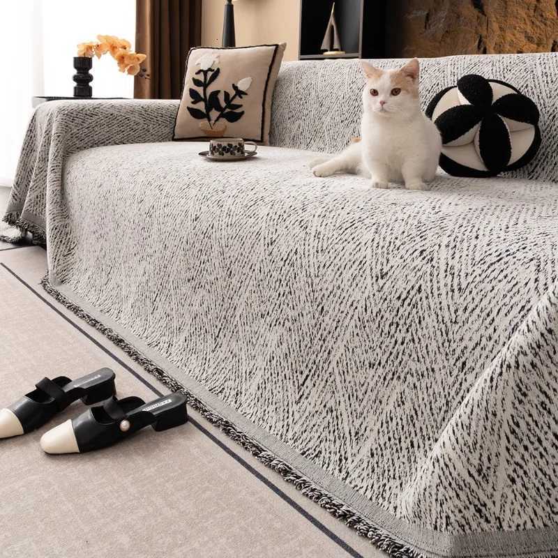 Universal Anti-cat Scratch and Non-slip Sofa Towel in All Seasons Simple High-end Light Luxury Sofa Cover Cloth Cover Blanket C251121-image-1085581710