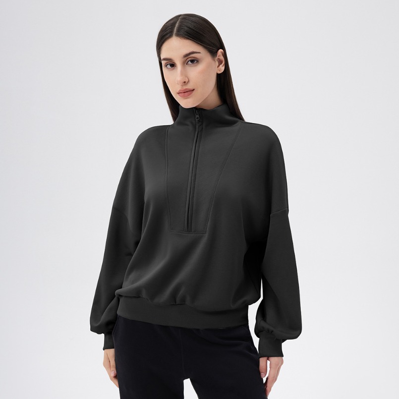 Sweat-shirt ample avec couche d'air modal, vêtements de yoga, nouvelle collection automne et hiver, 1361