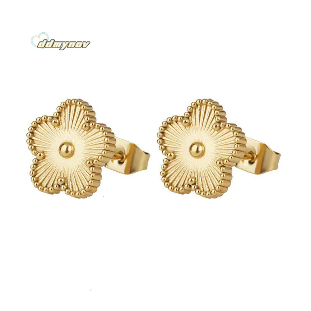 2025 designer for women earings luxury jewelry luxe ohrringe diamond Mini clover earrings Turquoise 18K Gold Plated boucle d oreille diamond earring